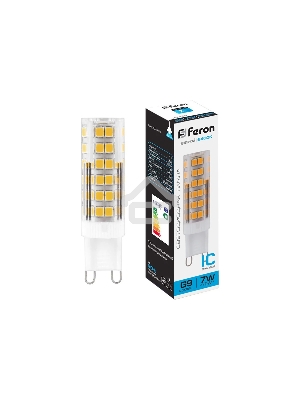 Лампа светодиодная FERON LB-433 (25768), 7W 230V G9 6400K