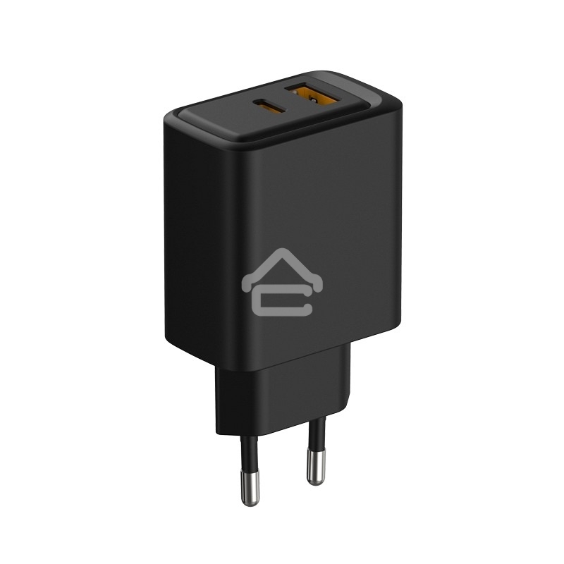Сетевое зарядное устройство Rexant с портами USB-A и USB-C, 30Вт, черный