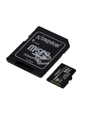 Флеш карта microSDHC 64GB microSDXC Class10 Kingston <SDCS2/64GB> Class10 UHS-I Canvas Select up to 100MB/s с адапт.