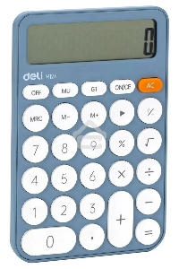 Калькулятор настольный Deli EM124BLUE синий 12-разр.