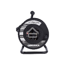 Удлинитель на катушке 4х30м 2P+PE 10А УК30 с термозащ. 3х1.0кв.мм GENERICA IEK WKP10-10-04-30-G