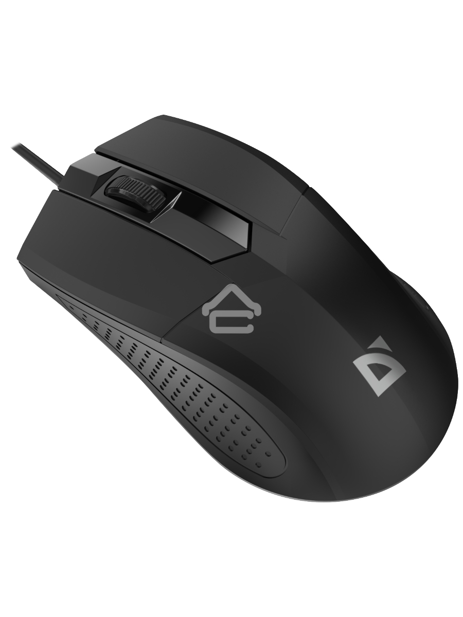 Мышь проводная Defender Optimum MB-270 черный, 1200 dpi, USB, кнопки - 3