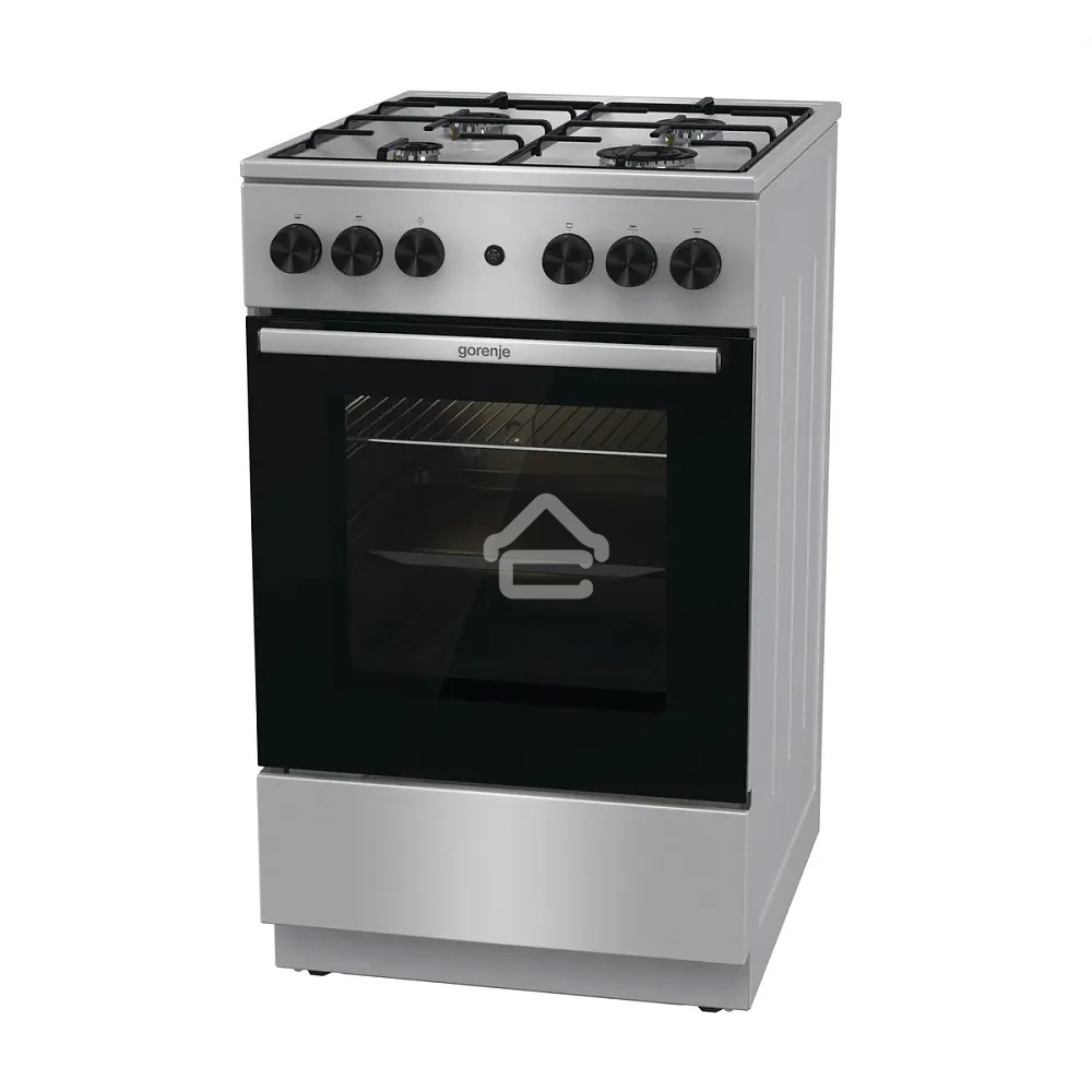 Плита газовая Gorenje GGI5A21XJ серебристый, конфорок 4 газовых, духовка 61 л, 50 см x 85 см x 59.4 см