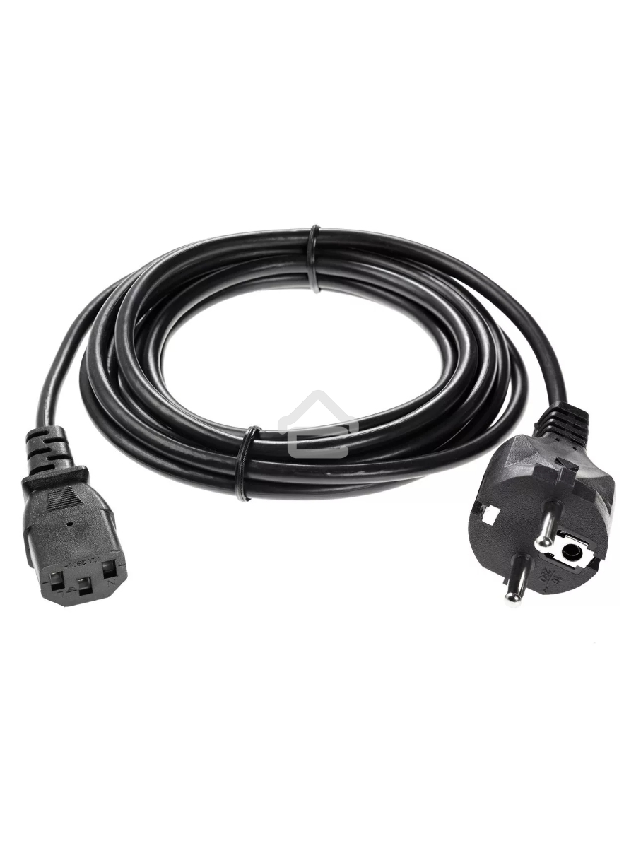 Кабель компьютер - розетка 3m 220V (Европейский стандарт) VCOM/TELECOM