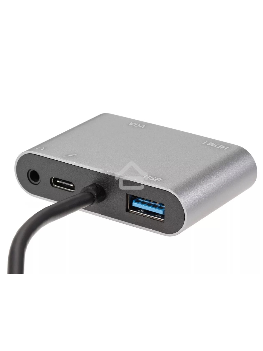 Адаптер USB Type-Cm-->VGA, HDMI 4k*30Hz, USB3.0, PD, Audio,iOpen (Aopen/Qust/VCOM)<ACU4511>