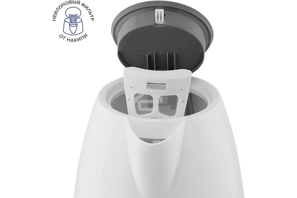 Чайник электрический Scarlett SC-EK18P49 1.7л. 2200Вт белый/серый (корпус: пластик)