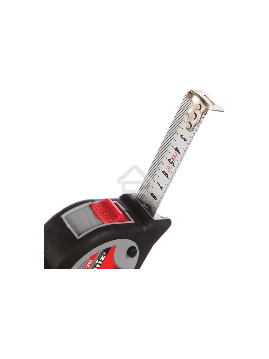 Рулетка MATRIX Continuous fixation, 7,5 м х 25 мм, обрезиненный корпус, плавная фиксация 31090