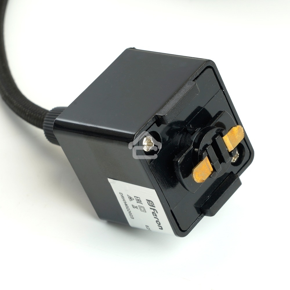 Светильник трековый на шинопровод Feron AL196 ДПО GU10 без лампы на подвесе черный