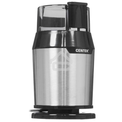 Кофемолка Centek CT-1362 (сталь) 200Вт, 60гр, стальн стакан, стальн чаша, прозрачная крышка
