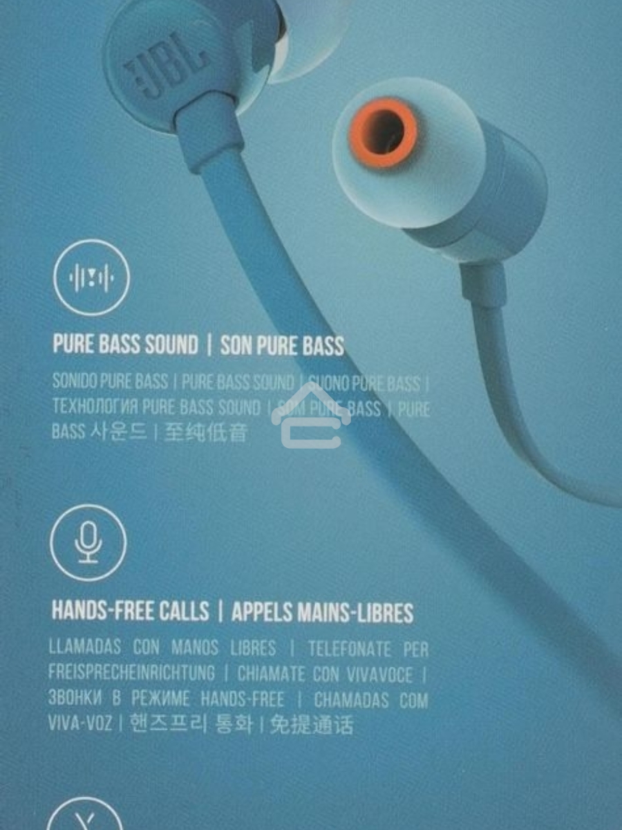 Наушники JBL Tune 110, 3.5 мм, внутриканальные, синий