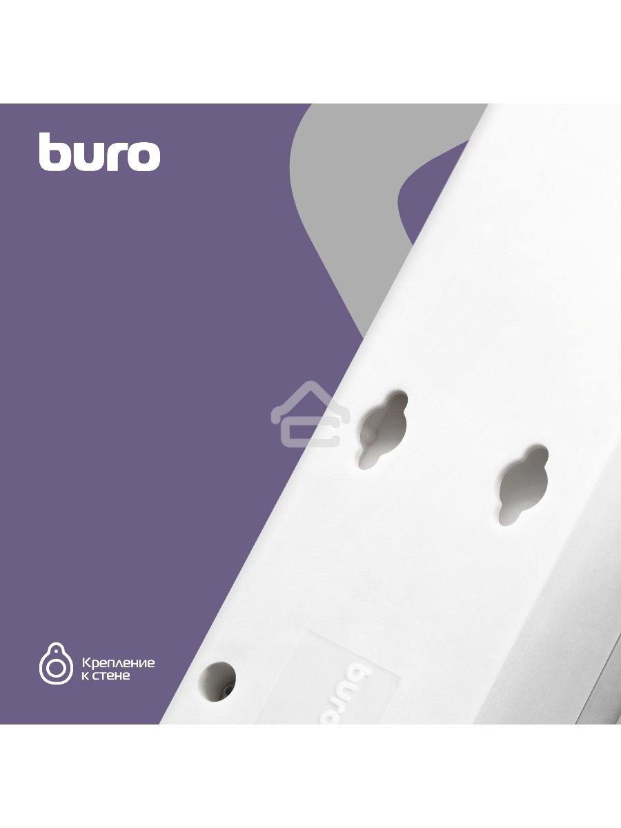 Сетевой фильтр Buro 600SH-16-3-W 3м (6 розеток) белый (коробка)