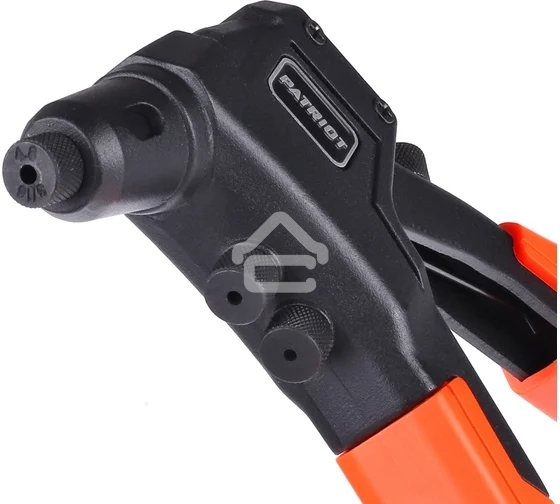 Заклепочник PATRIOT RP 200, услиленный литой корпус, Cr-Mo 3x-сегментный цанговый зажим, компактный, подпружинен.рукоятки, набор заклепок (по 15шт х 2,4-3,2-4,0-4,8 мм)