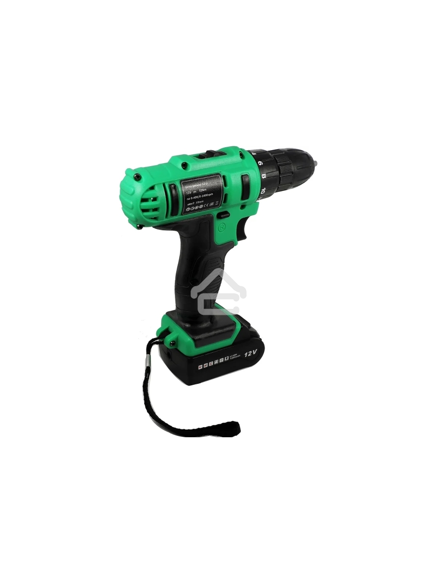 Дрель-шуруповерт Zitrek Greenpower 12-Li 063-4074, Аккумуляторная, 12В, 2 АКБ, Кейс