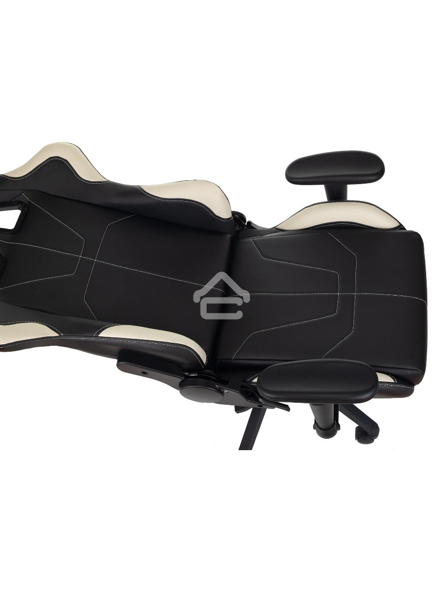 Кресло игровое Бюрократ VIKING 5 AERO WHITE черный/белый искусственная кожа