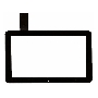 Сенсорное стекло (тачскрин) для DNS AirTab E102. черное