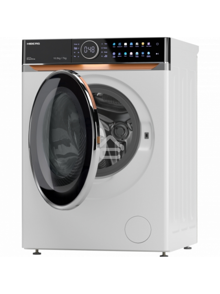 Стирально-сушильная машина HIBERG i-DDQ10 - 10714 W белый загр. фронтальная макс.: 10,5 кг 1400 об/мин класс: А+++