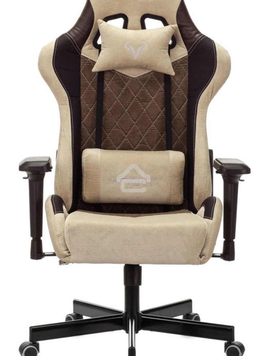 Кресло игровое Бюрократ VIKING 7 KNIGHT BR FABRIC коричневый текстиль/эко.кожа крестовина металл/пластик