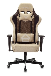 Кресло игровое Бюрократ VIKING 7 KNIGHT BR FABRIC коричневый текстиль/эко.кожа крестовина металл/пластик