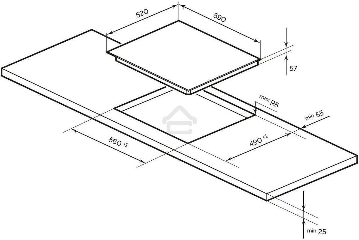 Индукционная варочная поверхность LEX EVI 641C IV слоновая кость