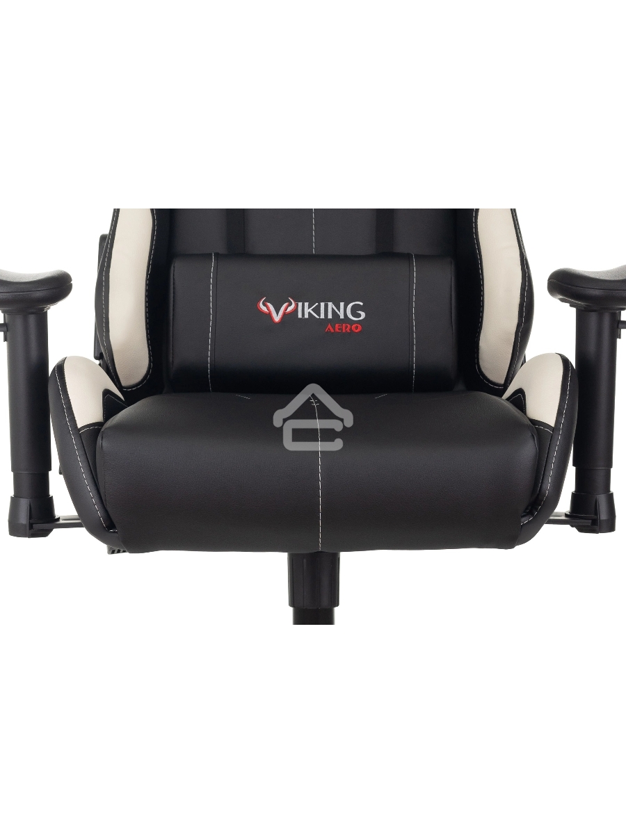 Кресло игровое Бюрократ VIKING 5 AERO WHITE черный/белый искусственная кожа