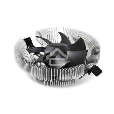 Кулер для процессора Crown CM-80 v2 серебристый/черный, 75 мм, алюминий, 2200 об/мин, 22 дБ, 3 pin, 65 Вт, 42 мм
