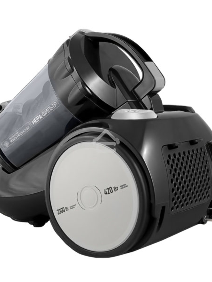 Пылесос Centek CT-2524 черный/серый, 420/2300 Вт, уборка сухая, пылесборник контейнер, 2 л