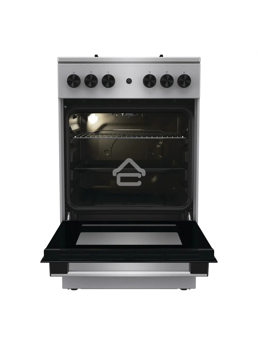 Плита газовая Gorenje GGI5A21XJ серебристый, конфорок 4 газовых, духовка 61 л, 50 см x 85 см x 59.4 см