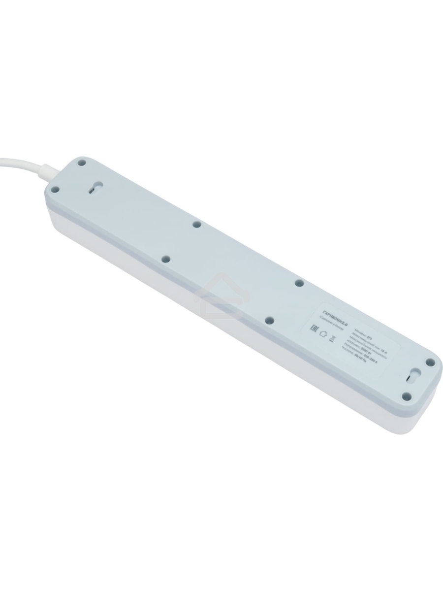 Сетевой фильтр Гарнизон 2.0 Мультипорт EPS-4-U3-W-2, 4 р, 10А, 3xUSB, 2м, ур.защиты 2+, белый, пакет