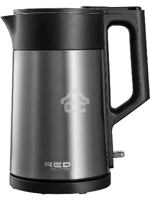 Чайник электрический Red Solution RK-M114 1.7л. 1500Вт черный/серый корпус: металл/пластик