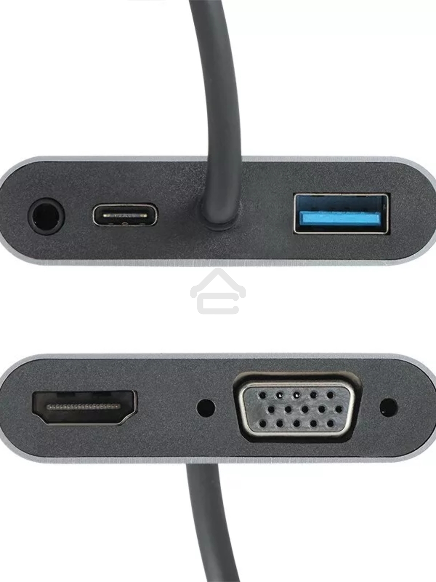 Адаптер USB Type-Cm-->VGA, HDMI 4k*30Hz, USB3.0, PD, Audio,iOpen (Aopen/Qust/VCOM)<ACU4511>