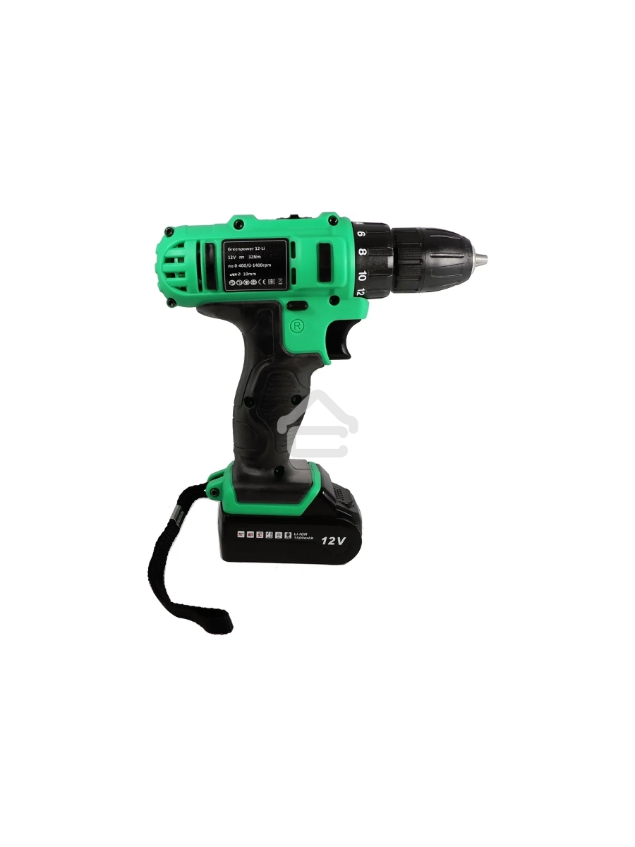 Дрель-шуруповерт Zitrek Greenpower 12-Li 063-4074, Аккумуляторная, 12В, 2 АКБ, Кейс