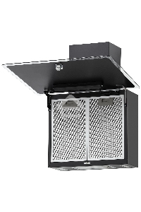 Вытяжка кухонная вертикальная Krona AURA 600 FRAME BLACK S черный с прозрачным кантом