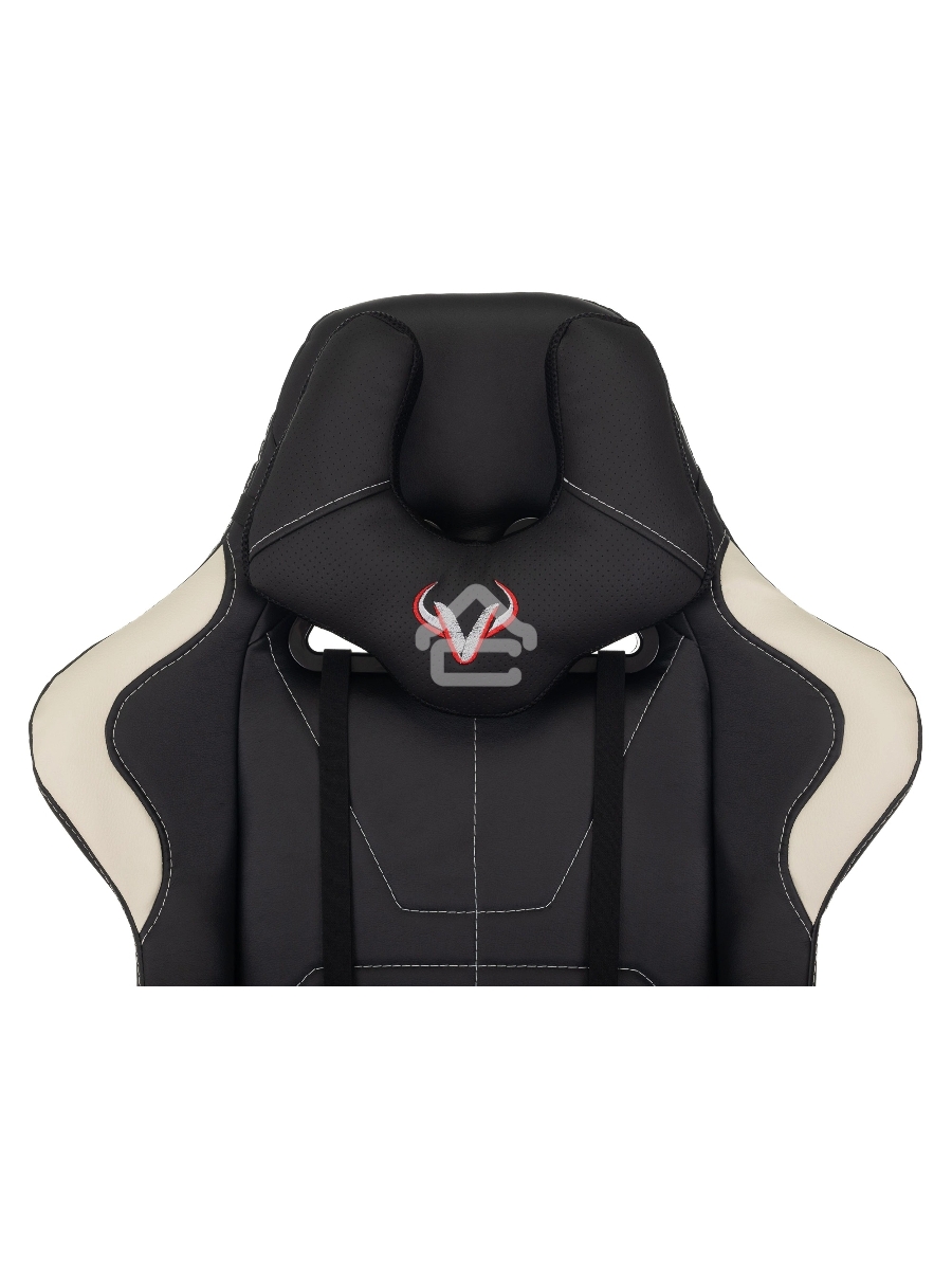 Кресло игровое Бюрократ VIKING 5 AERO WHITE черный/белый искусственная кожа