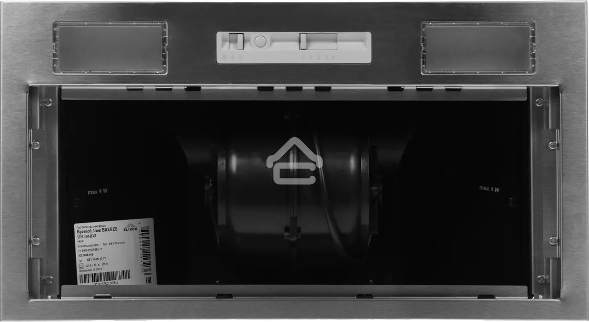 Вытяжка встраиваемая Elikor Breeze 52Н-450-П3Д нержавеющая сталь, 52.2 см, 450 куб. м/ч, 55 дБ