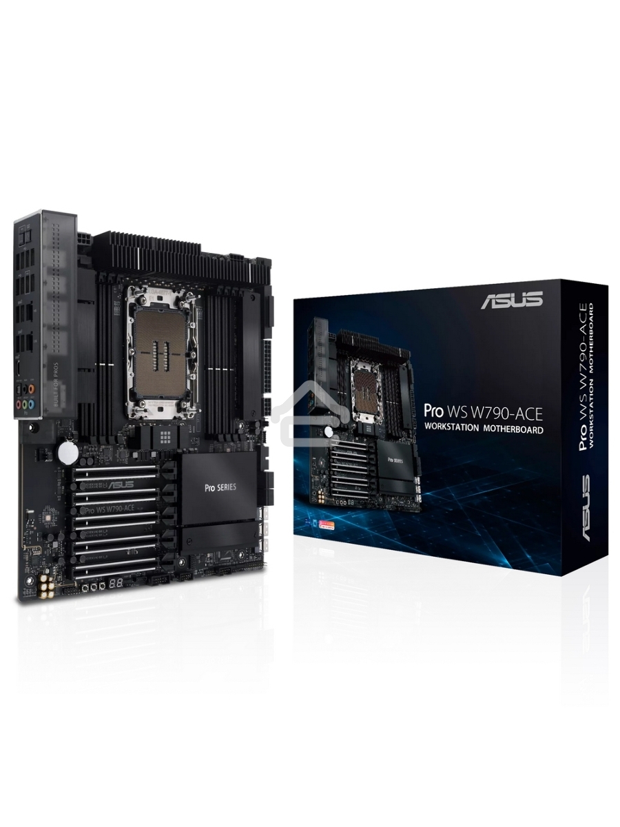 Серверная материнская плата ASUS Pro WS W790-ACE, LGA 4677, Intel W790, 8xDDR5, 4xSATA, 2xM.2, 5xPCIe 5.0 x16, 1xLAN 2.5Gb, 1xLAN 10Gb, 2xUSB 2.0 (9 pin), 1xUSB 3.2 Gen 1 (19 pin), 1xUSB 3.2 Gen 2x2 Type-C, 3.5 мм x5, SSI-CEB
