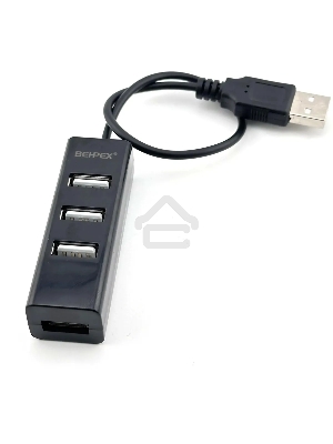 Разветвитель USB 2.0 BPH-1906 4порт. черный