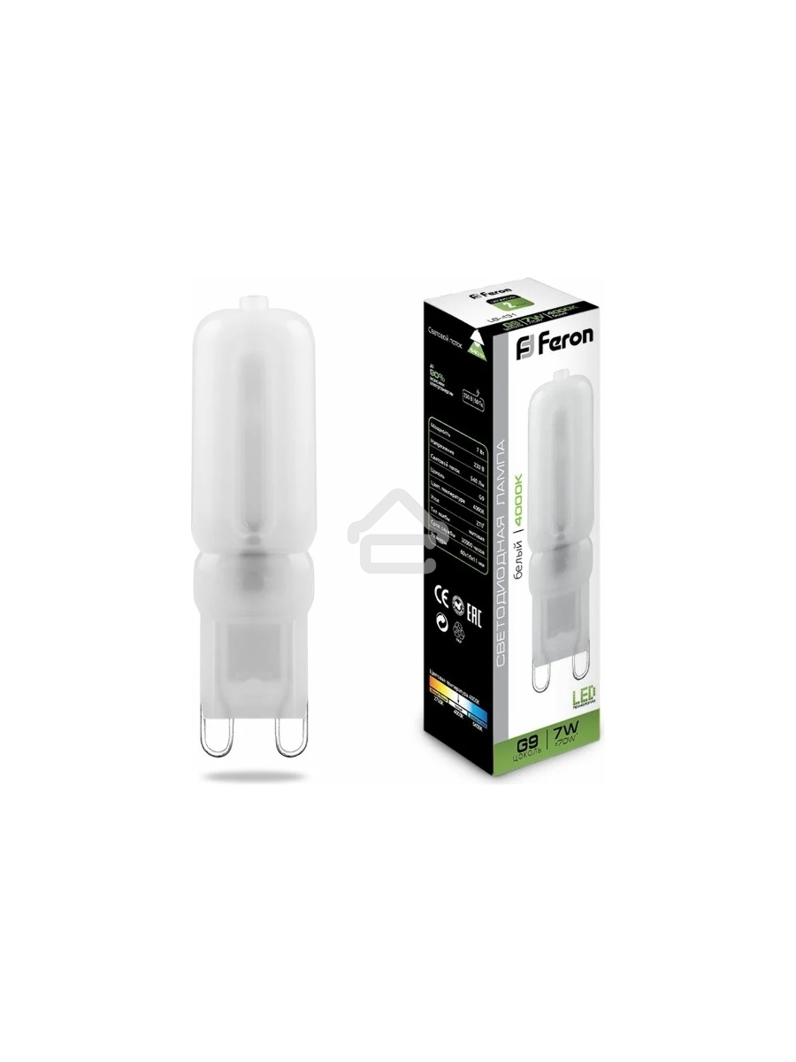Лампа светодиодная FERON LB-431 (25756) 7W 230V G9 4000K