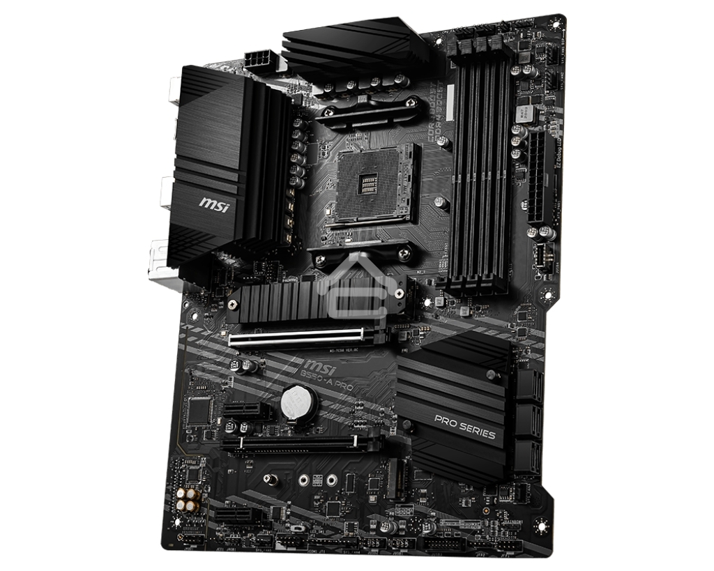 Материнская плата MSI B550-A PRO, AM4, AMD B550, 4xDDR4, 6xSATA, 2xM.2, 1xPCI-E 4.0 x16, 1xPCI-E 3.0 x16, 2xPCI-E x1, 1xHDMI, 1xDP, 1x 1Gb LAN, 4xUSB-A 2.0, 2xUSB-A 3.2 Gen 1, 1xUSB-A 3.2 Gen 2, 1xUSB-C 3.2 Gen 2, 6x3.5 мм, 7.1, ATX
