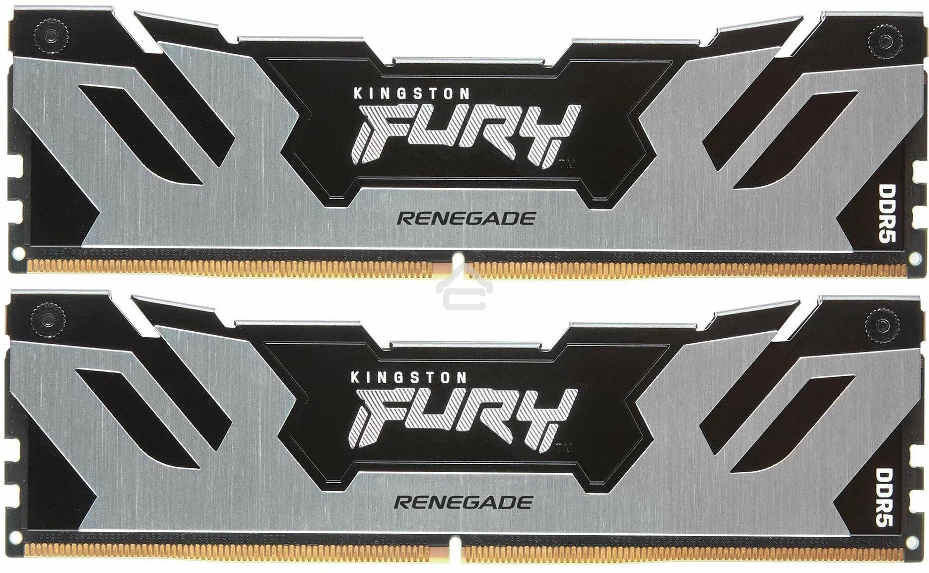 Оперативная память Kingston Fury Renegade, DDR5, 32GB (2x16GB), 6400MHz, CL32, DIMM, с радиатором, серебристый/черный
