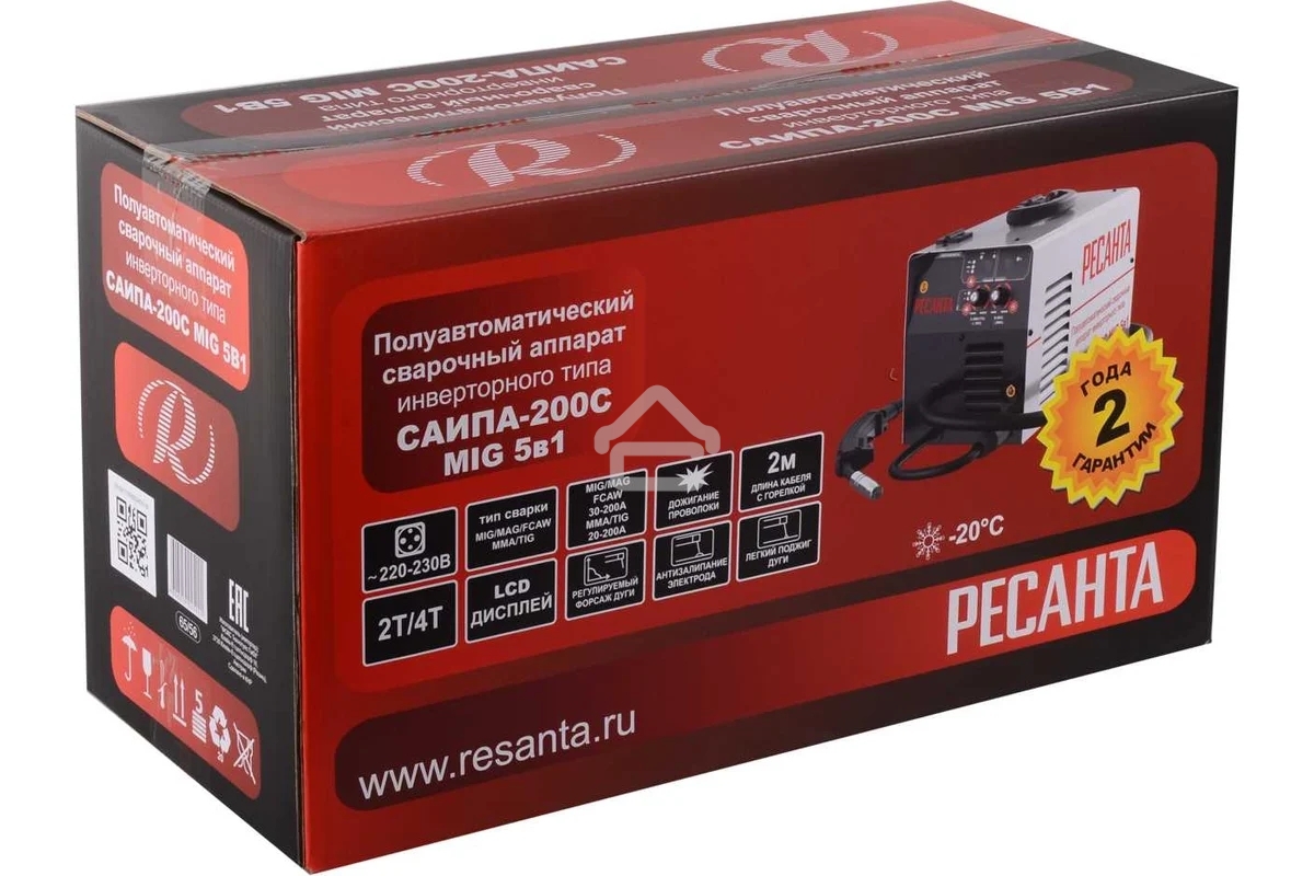 Сварочный аппарат инверторный п/а САИПА-200C Ресанта
