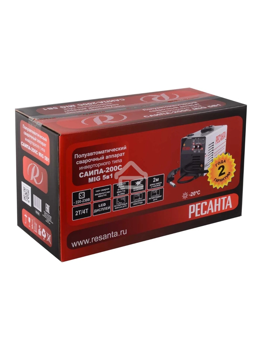 Сварочный аппарат инверторный п/а САИПА-200C Ресанта