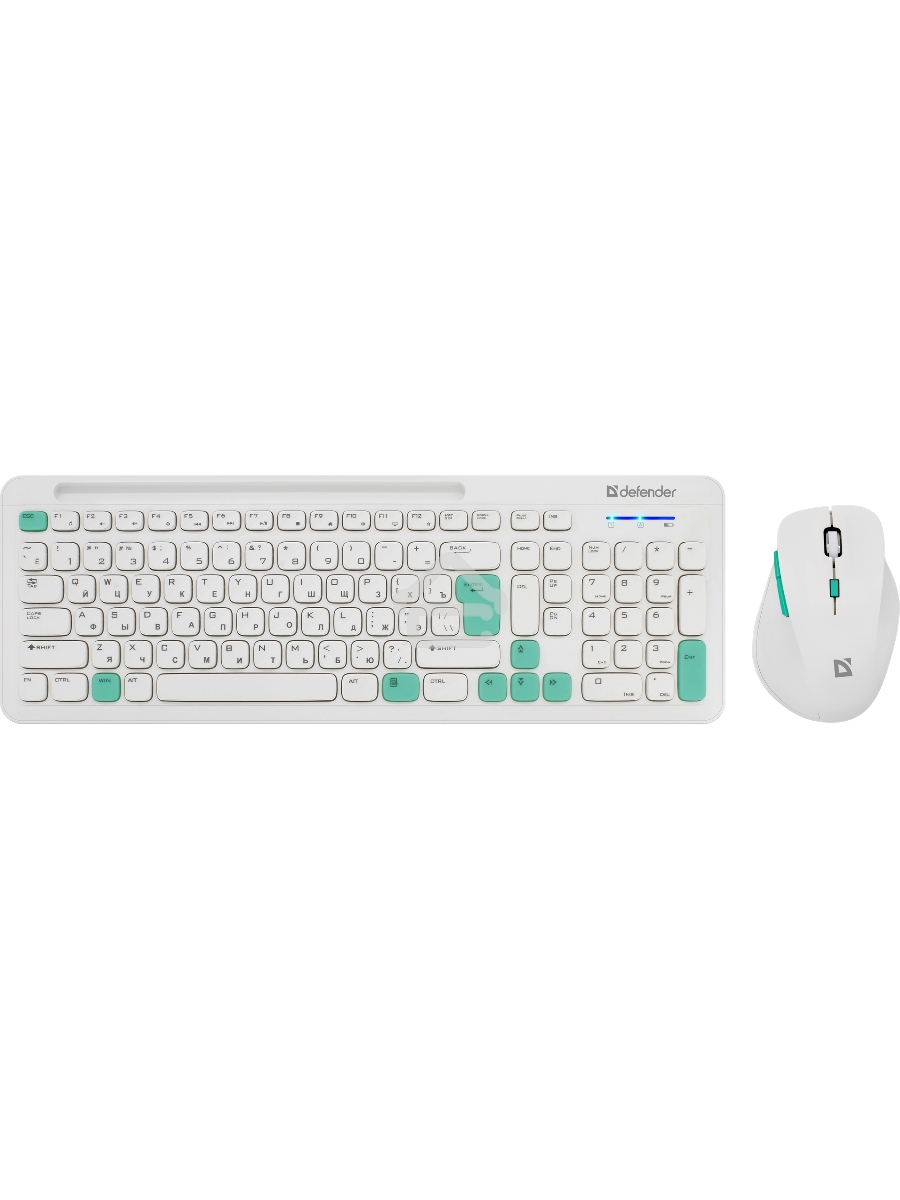 Клавиатура + мышка Defender CERRATO C-978 RU WHITE-BLUE