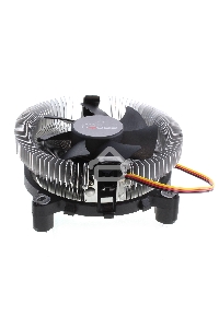 Кулер для процессора Crown CM-80 v2 серебристый/черный, 75 мм, алюминий, 2200 об/мин, 22 дБ, 3 pin, 65 Вт, 42 мм