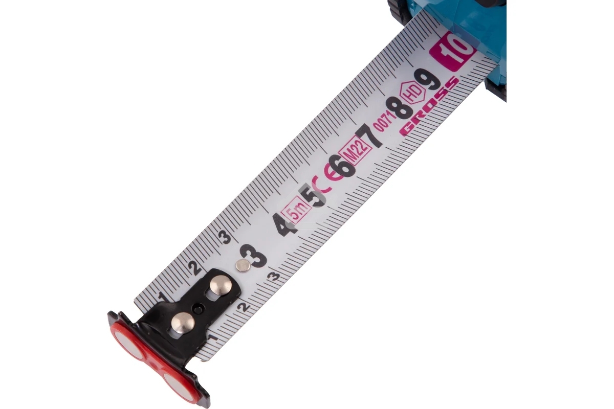 Рулетка Magnetisch, 5 м х 25 мм обрезиненный корпус,автоматическая фиксация GROSS 32572