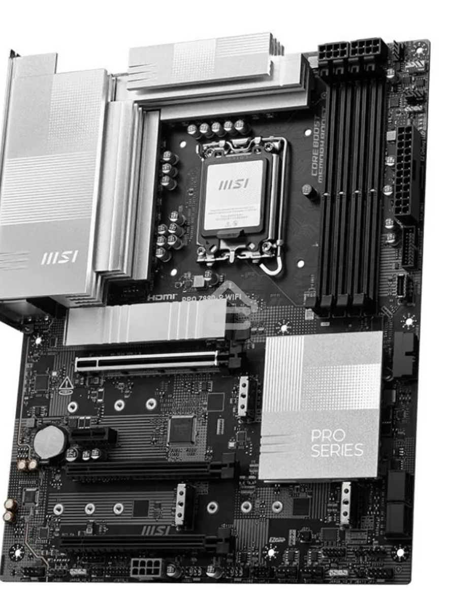 Материнская плата MSI PRO Z890-P WIFI, LGA 1851, Intel Z890, 4xDDR5, 4xSATA, 4xM.2, 1xPCIe 5.0 x16, 2xPCIe 4.0 x4, 1xPCIe 3.0 x1, 1xHDMI, 1xDP, 1xUSB-C Thunderbolt 4, 1xUSB-C 3.2 Gen 2, 1x 5Gb LAN, 2xUSB-A 3.2 Gen 1, 1xUSB-A 3.2 Gen 2, 4xUSB-A 2.0, 3x3.5 