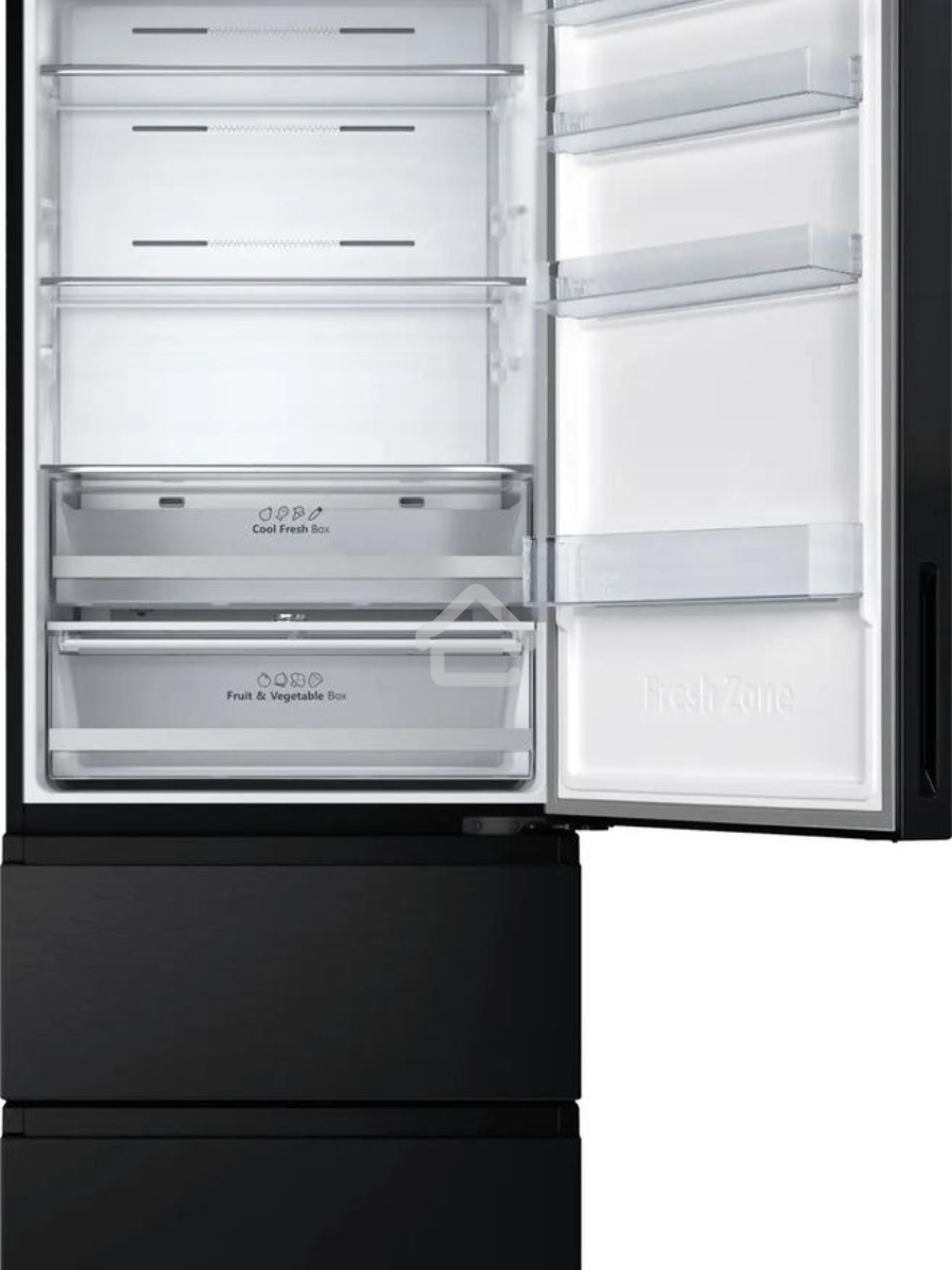 Холодильник Hisense RT641N4AF1 черный, двухкамерный, 366/169, морозилка снизу, Total No Frost