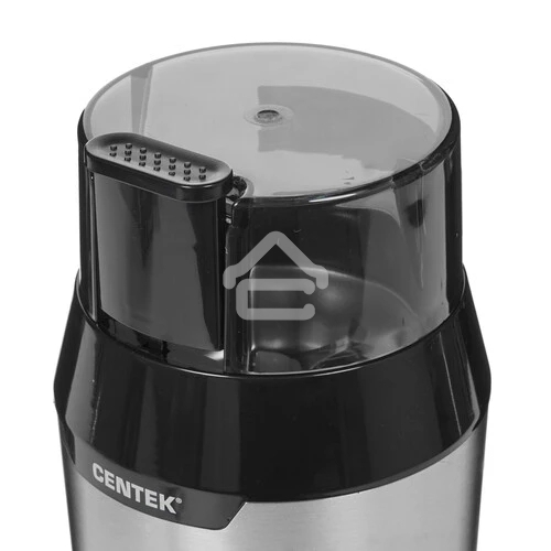 Кофемолка Centek CT-1362 (сталь) 200Вт, 60гр, стальн стакан, стальн чаша, прозрачная крышка