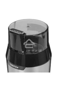 Кофемолка Centek CT-1362 (сталь) 200Вт, 60гр, стальн стакан, стальн чаша, прозрачная крышка