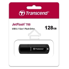 Флешка USB Transcend JetFlash 700 (TS128GJF700), 128Gb, USB 3.0, R/W 70/30, черный