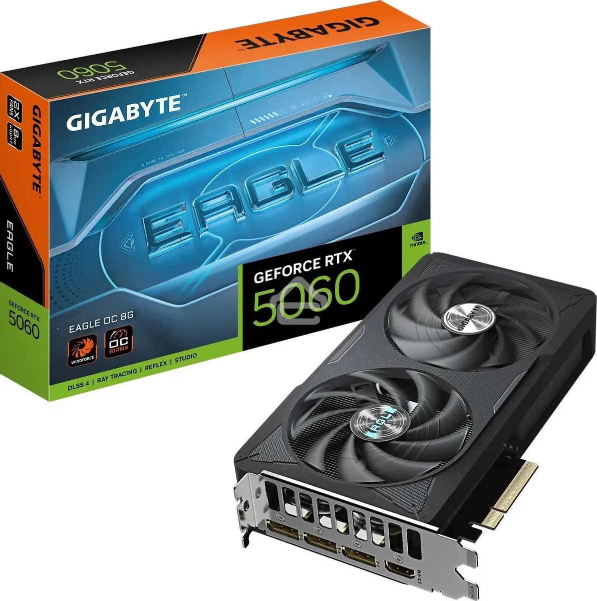 Видеокарта Gigabyte PCI-E 5.0 GV-N5060EAGLE OC-8GD 1.0 NVIDIA GeForce RTX 5060 8Gb 128bit GDDR7 2550/28000 HDMIx1 DPx3 HDCP Ret